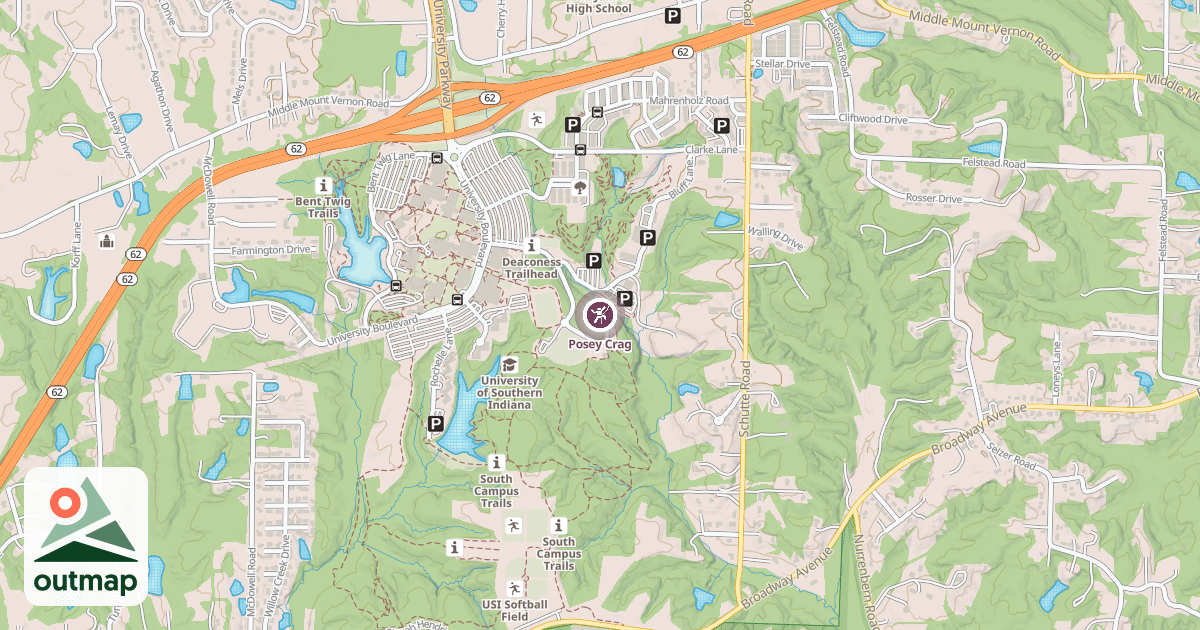 Map of Posey Crag