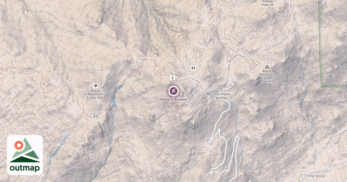 Map of Dihedral Boulder