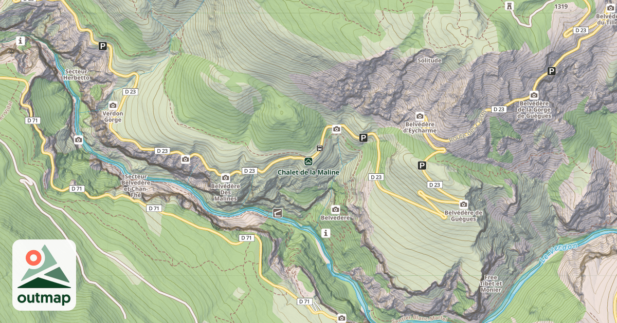 Map of Chalet de la Maline