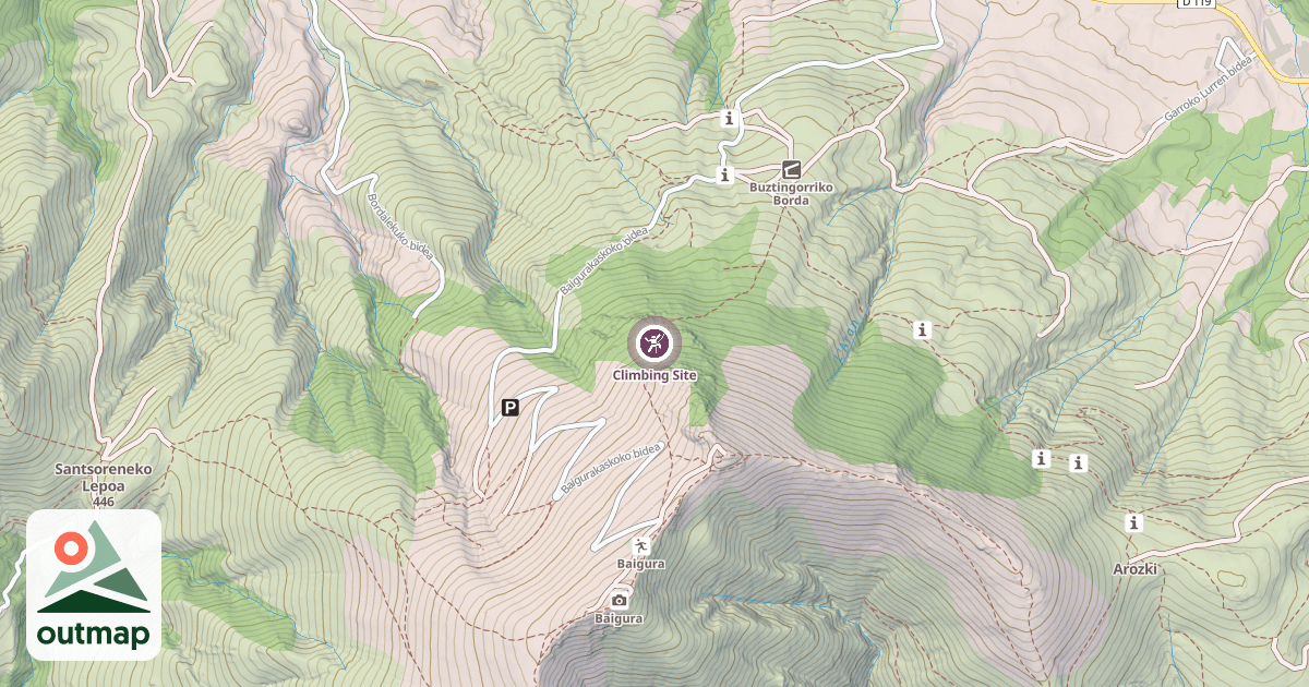 Map of Climbing Site