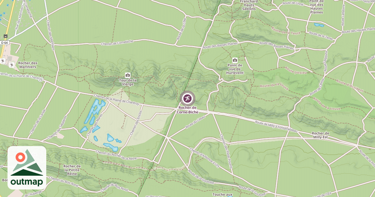 Map of Rocher de Corne-Biche