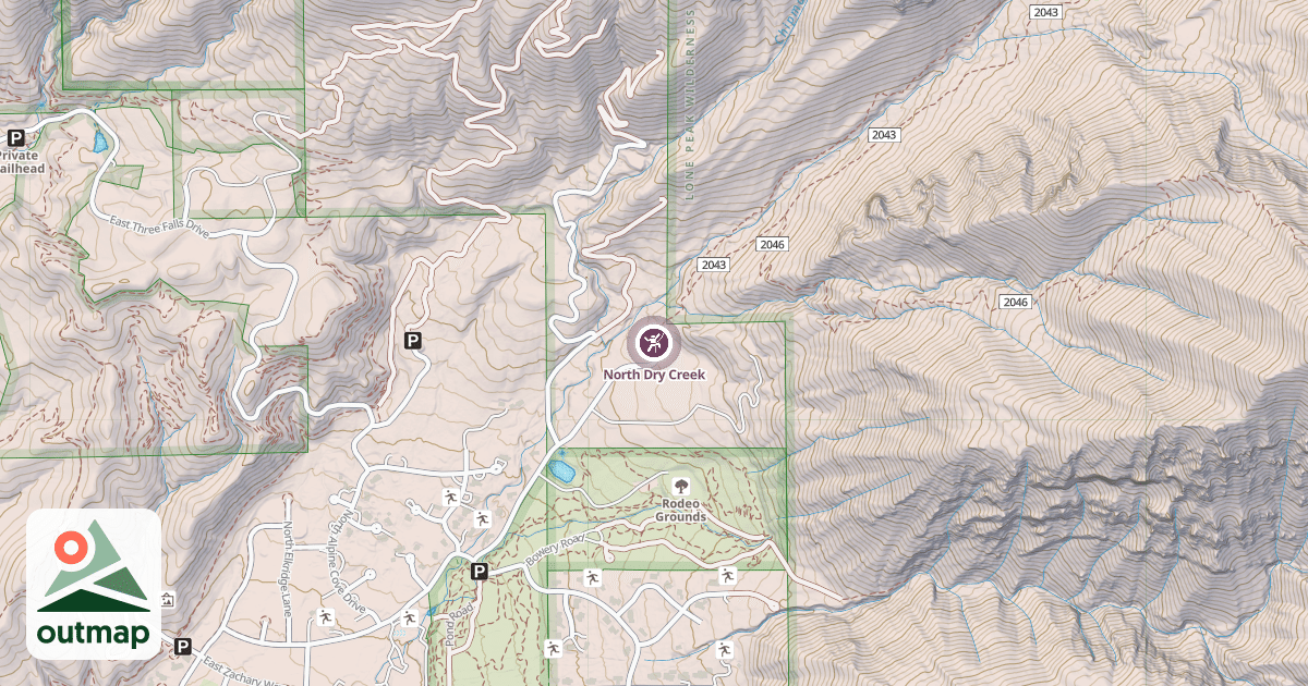 Map of North Dry Creek