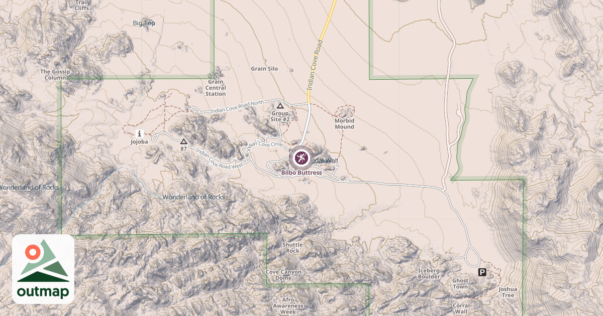 Map of Bilbo Buttress