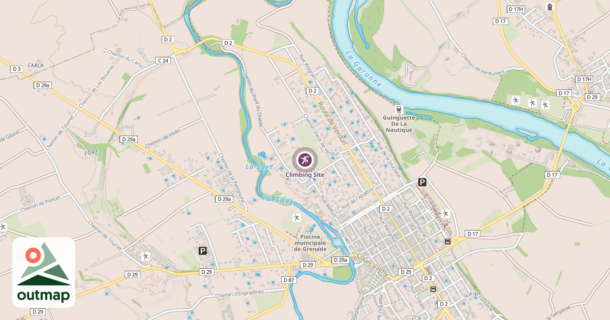 Map of Climbing Site