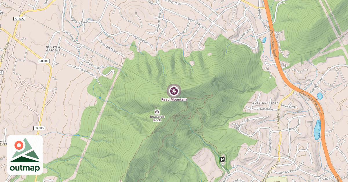 Map of Read Mountain