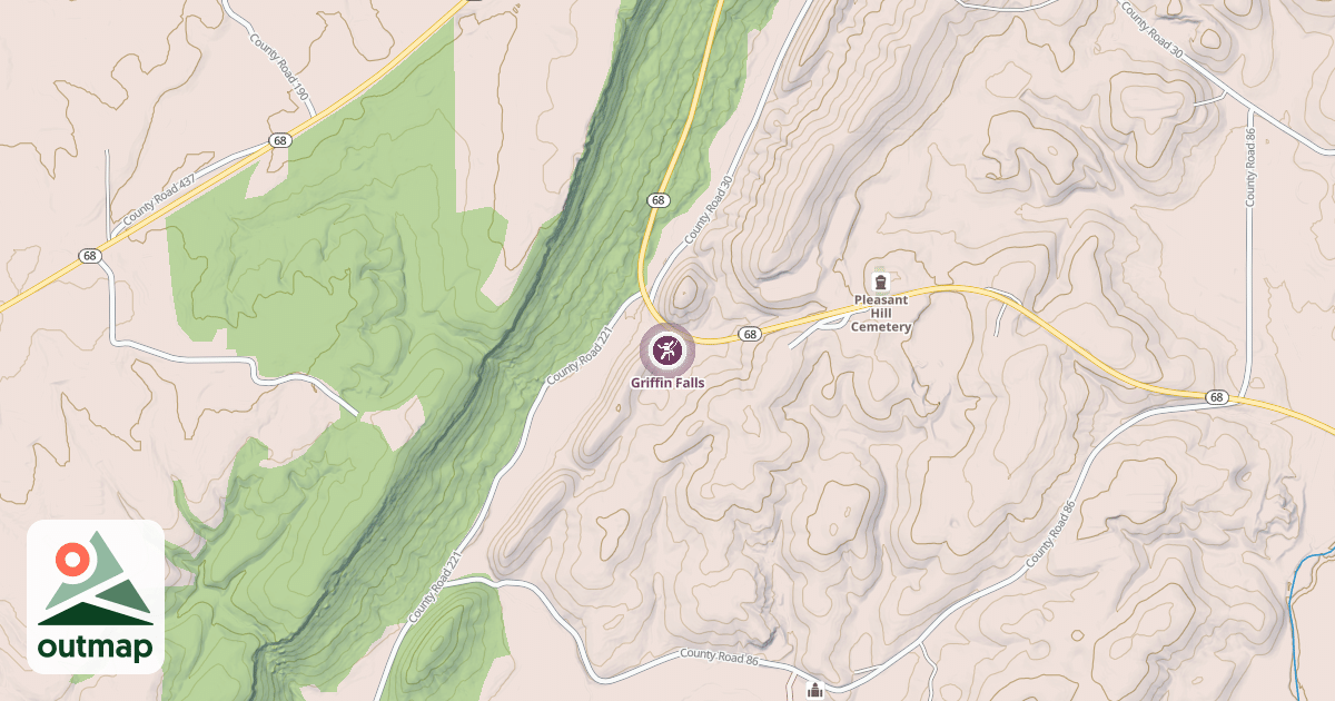 Map of Griffin Falls