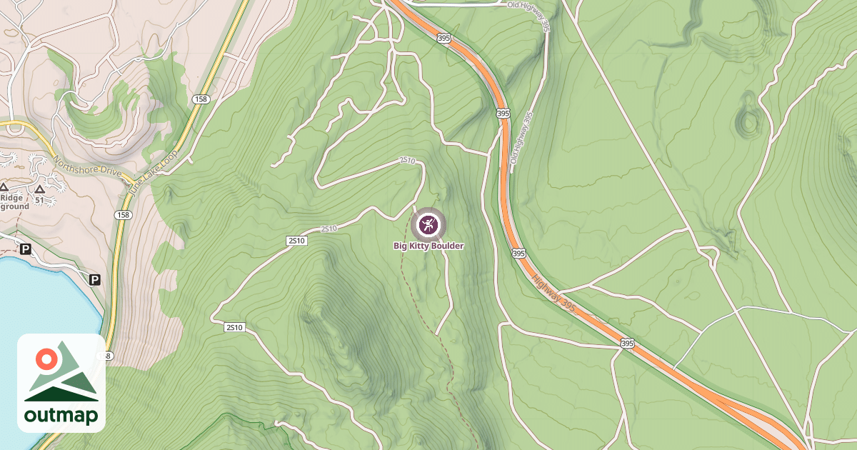 Map of Big Kitty Boulder