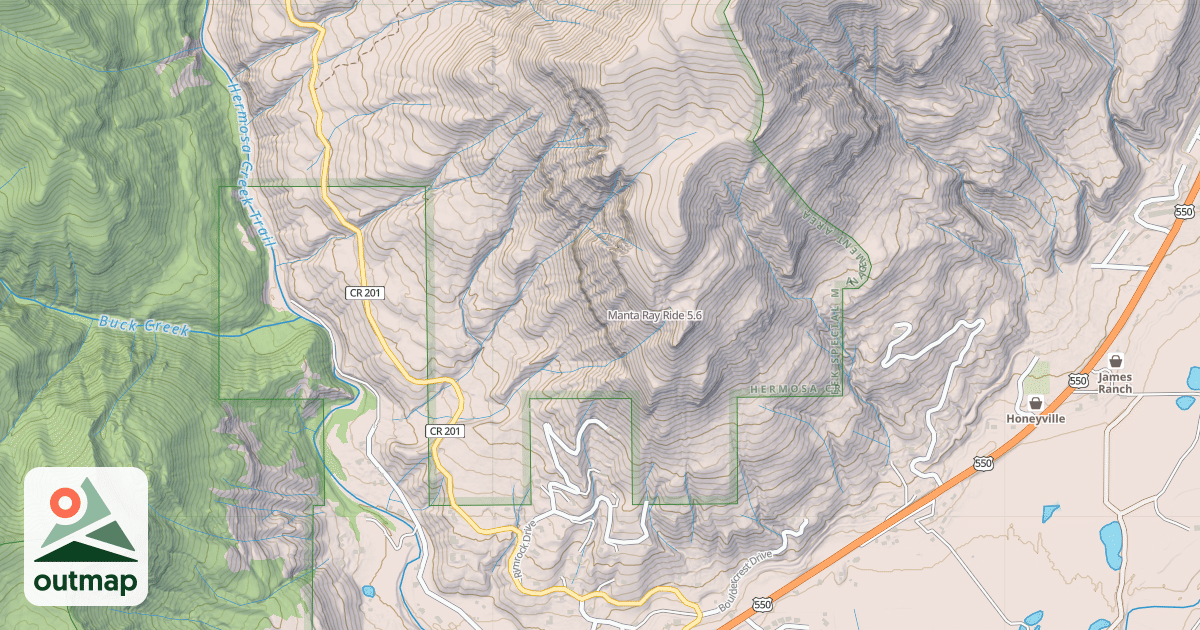 Map of Manta Ray Ride