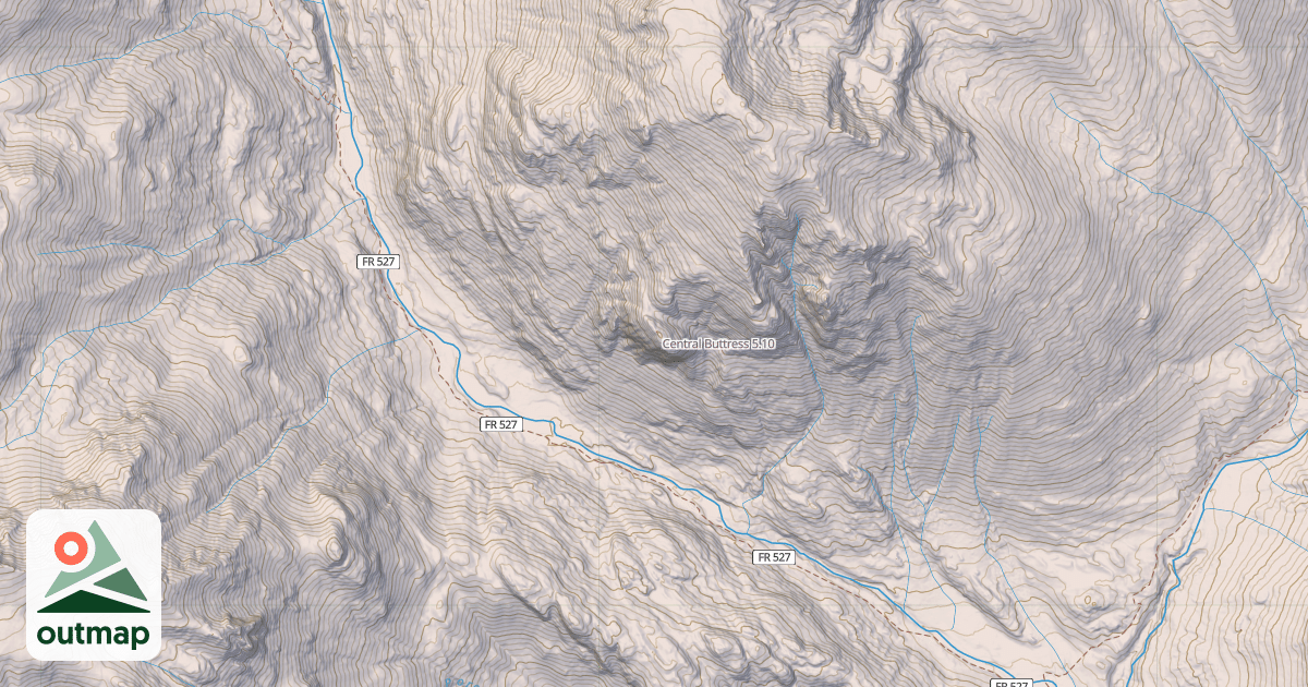 Map of Central Buttress