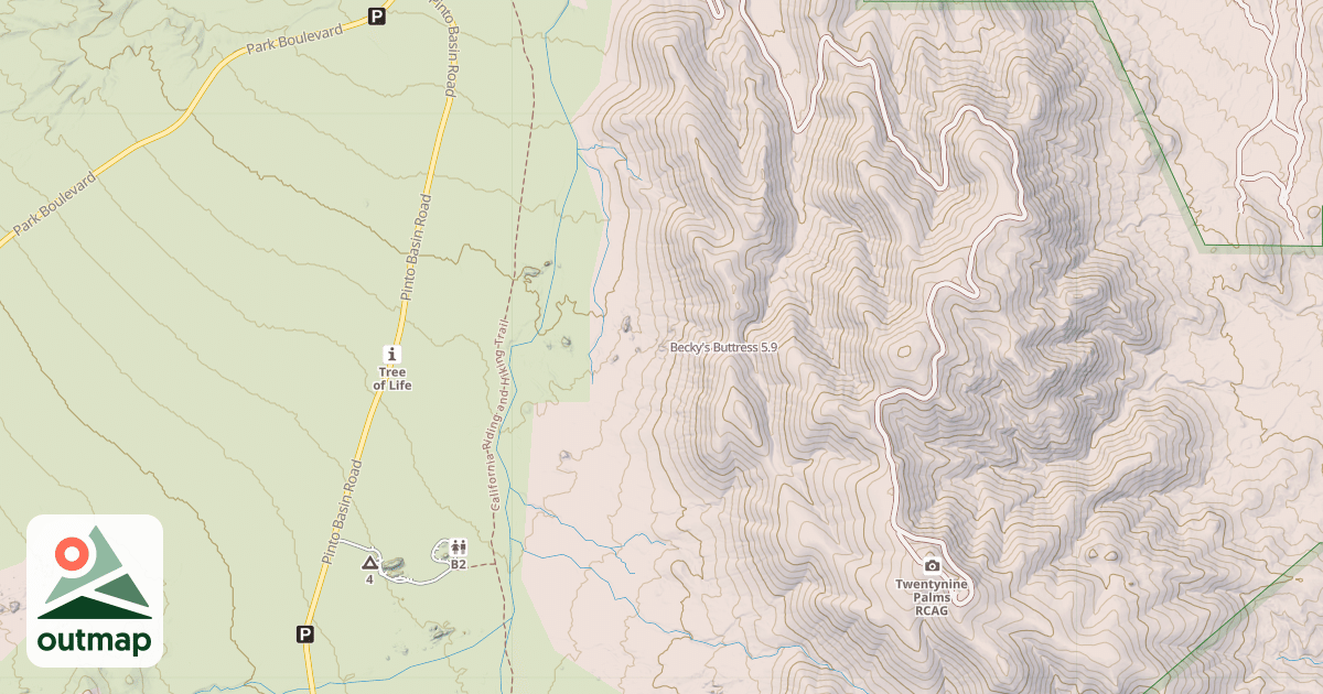Map of Becky's Buttress