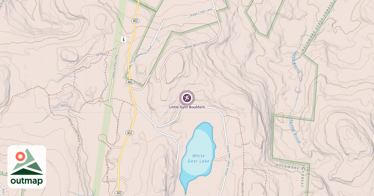 Map of Little Gym Boulders