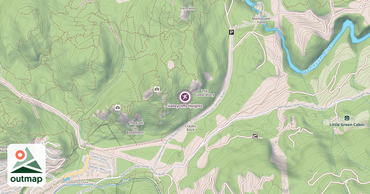 Map of Valleycliffe Heights