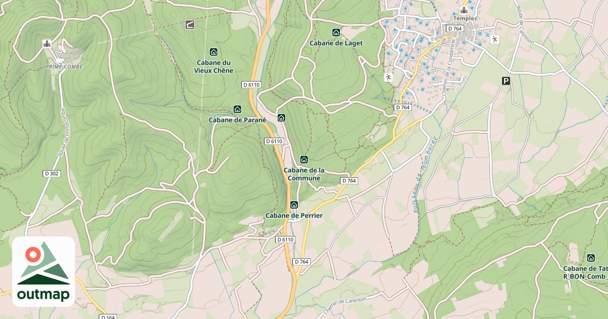Map of Cabane de la Commune