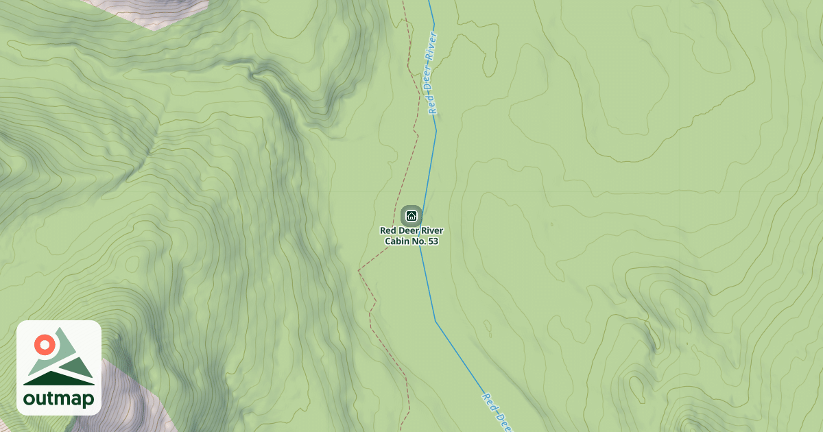Map of Red Deer River Cabin No. 53