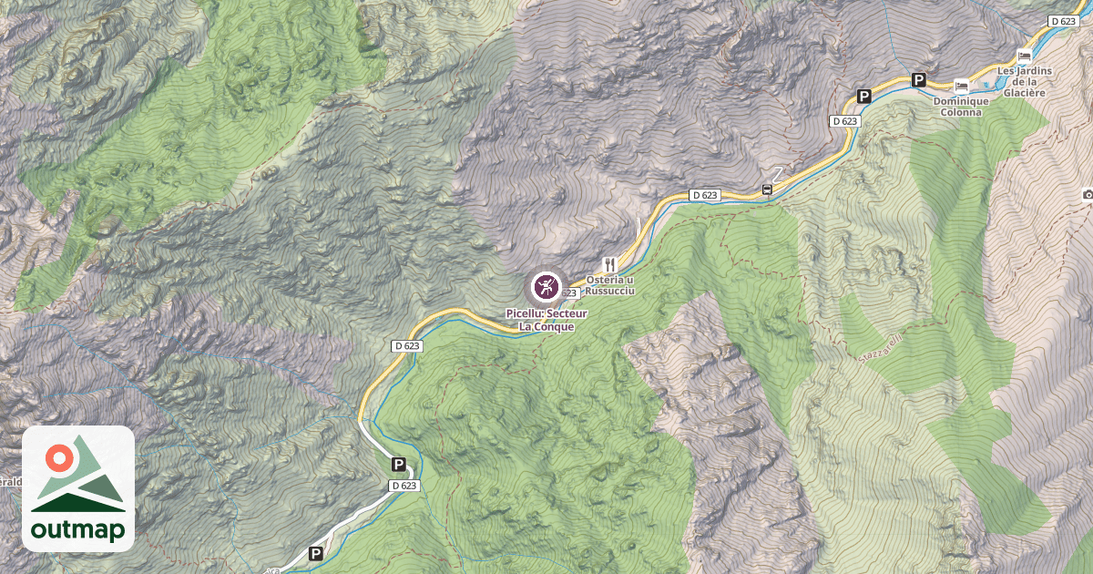 Map of Picellu: Secteur La Conque