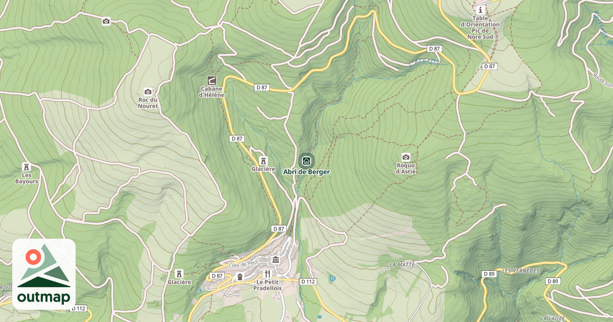 Map of Abri de Berger