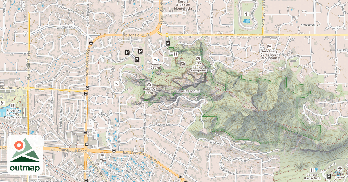 Map of Camel's Foot