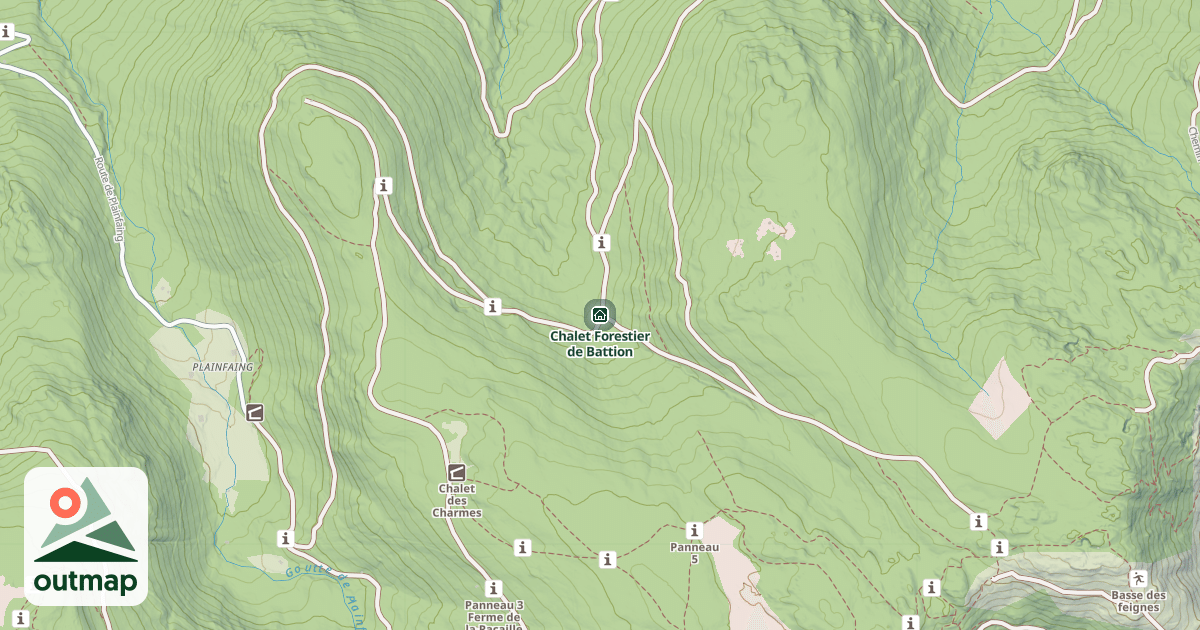Map of Chalet Forestier de Battion