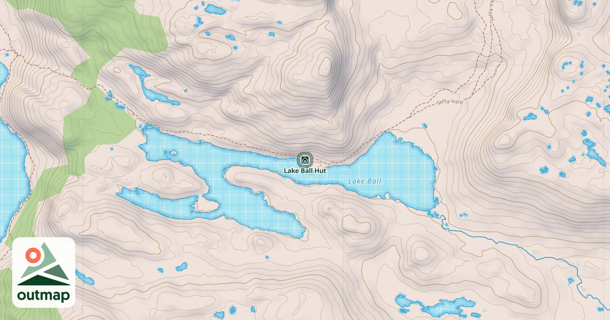 Map of Lake Ball Hut