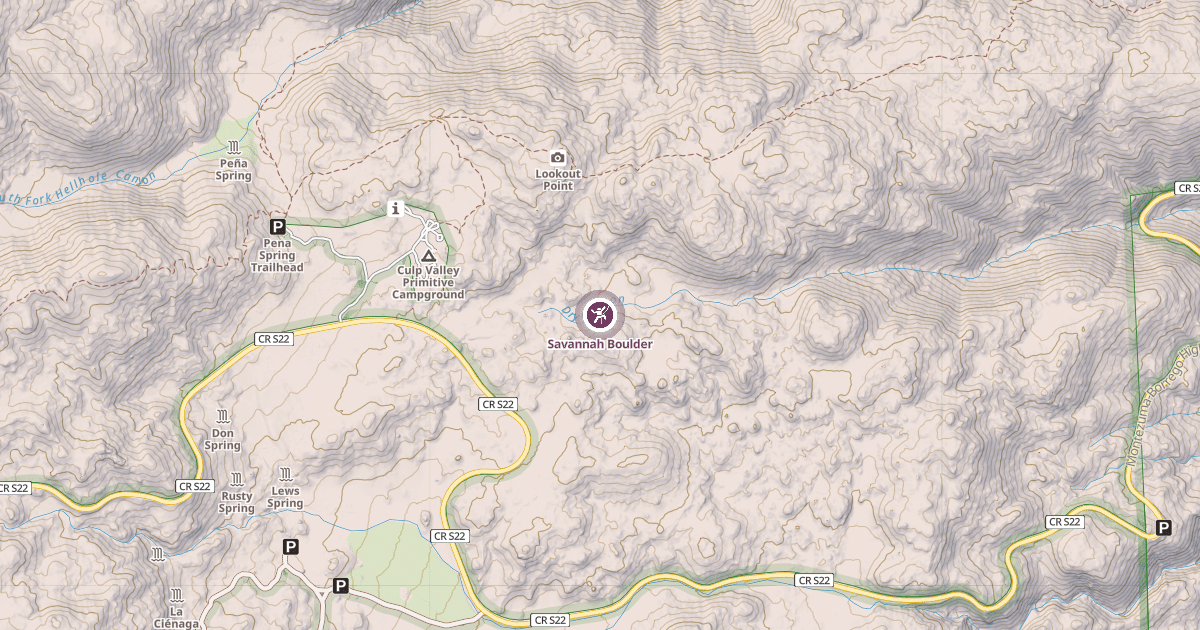 Map preview of Savannah Boulder