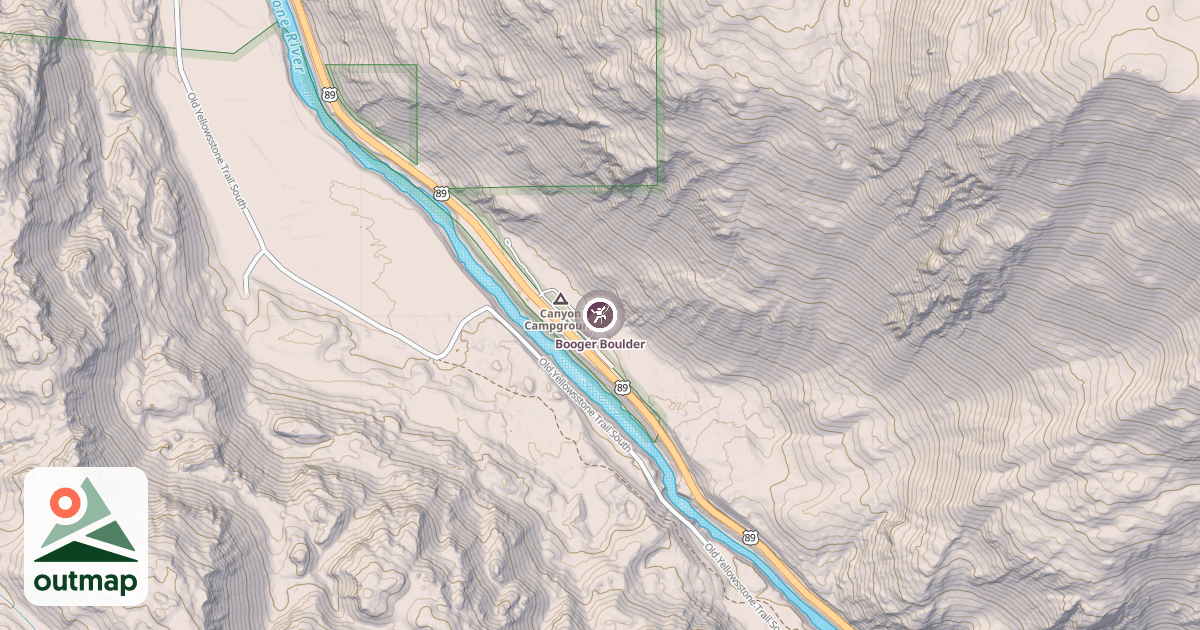 Map of Booger Boulder