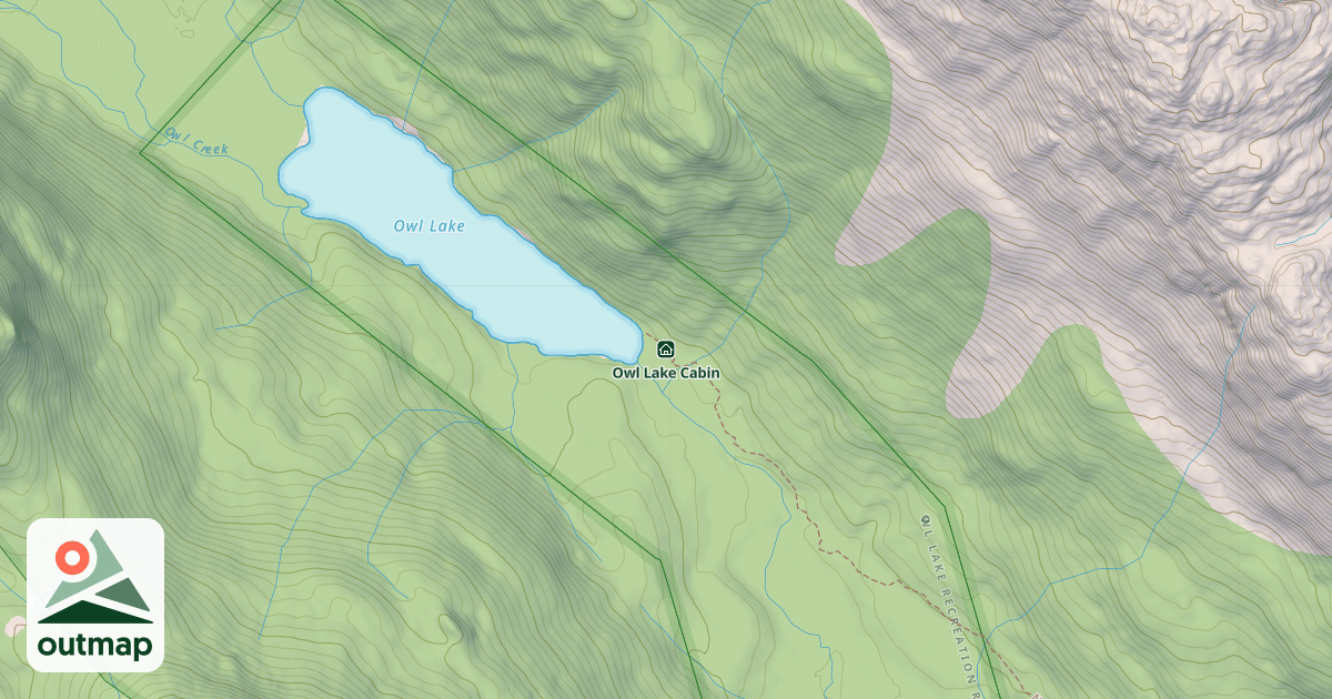 Map of Owl Lake Cabin