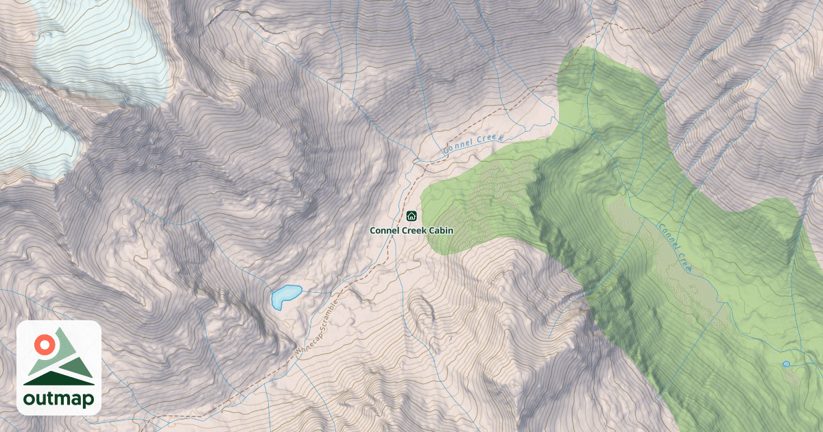 Map of Connel Creek Cabin