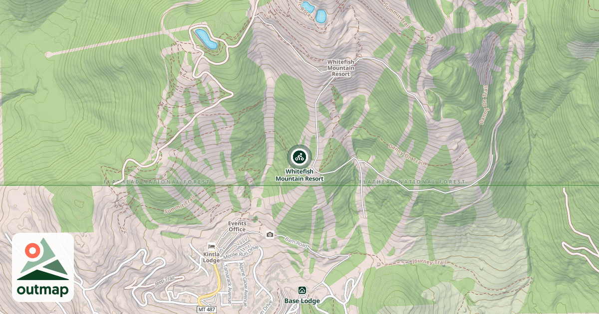Map of Whitefish Mountain Resort