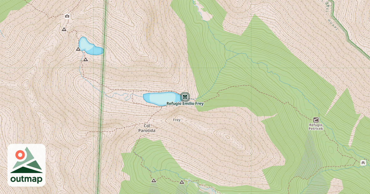 Map of Refugio Emilio Frey