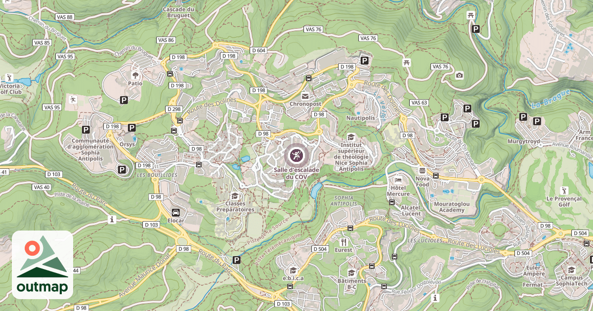 Map of Salle d'escalade du COV