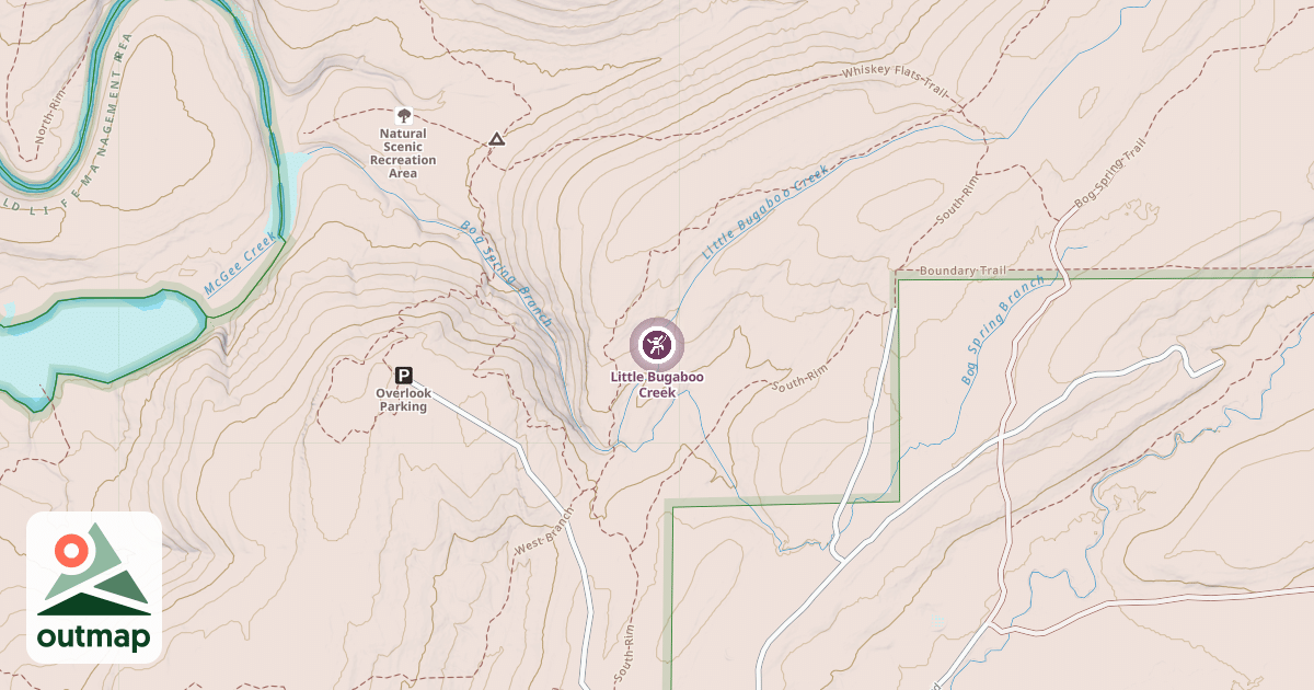 Map of Little Bugaboo Creek