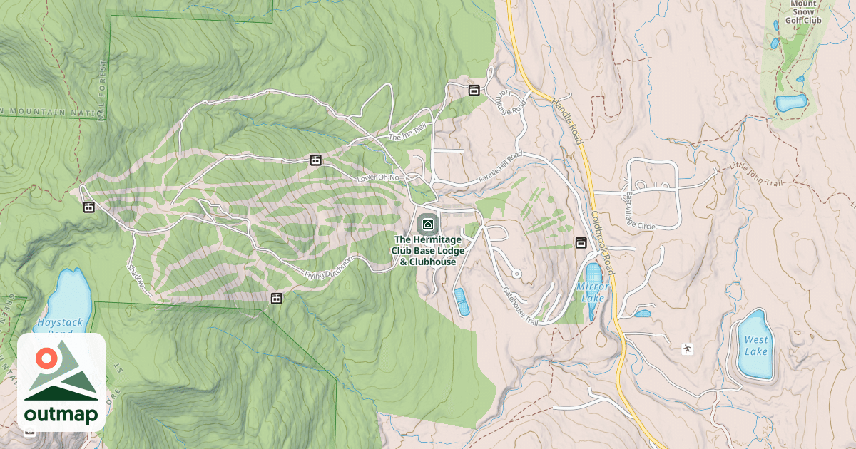 Map of The Hermitage Club Base Lodge & Clubhouse