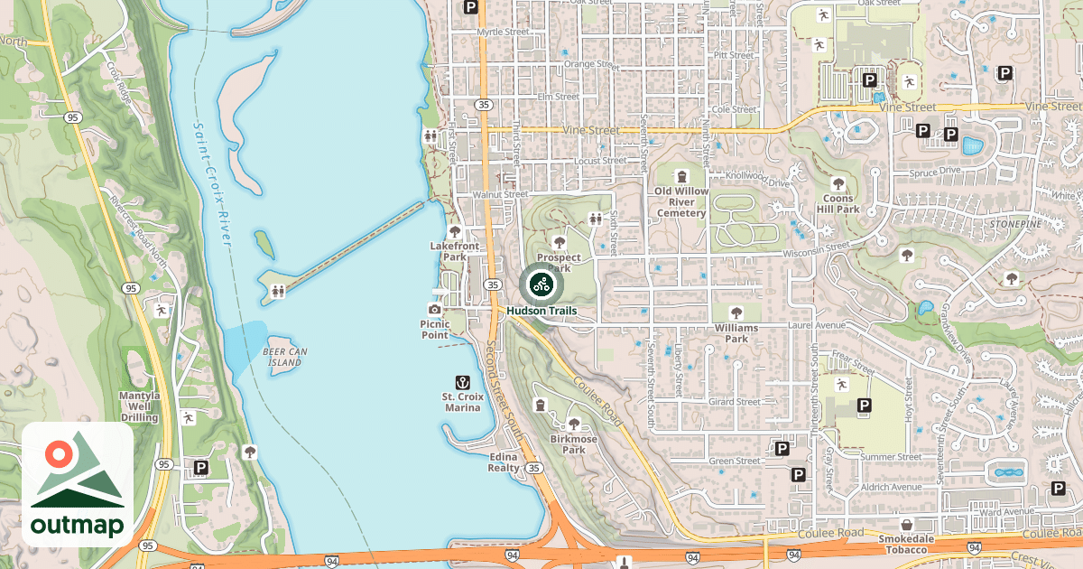 Map of Hudson Trails