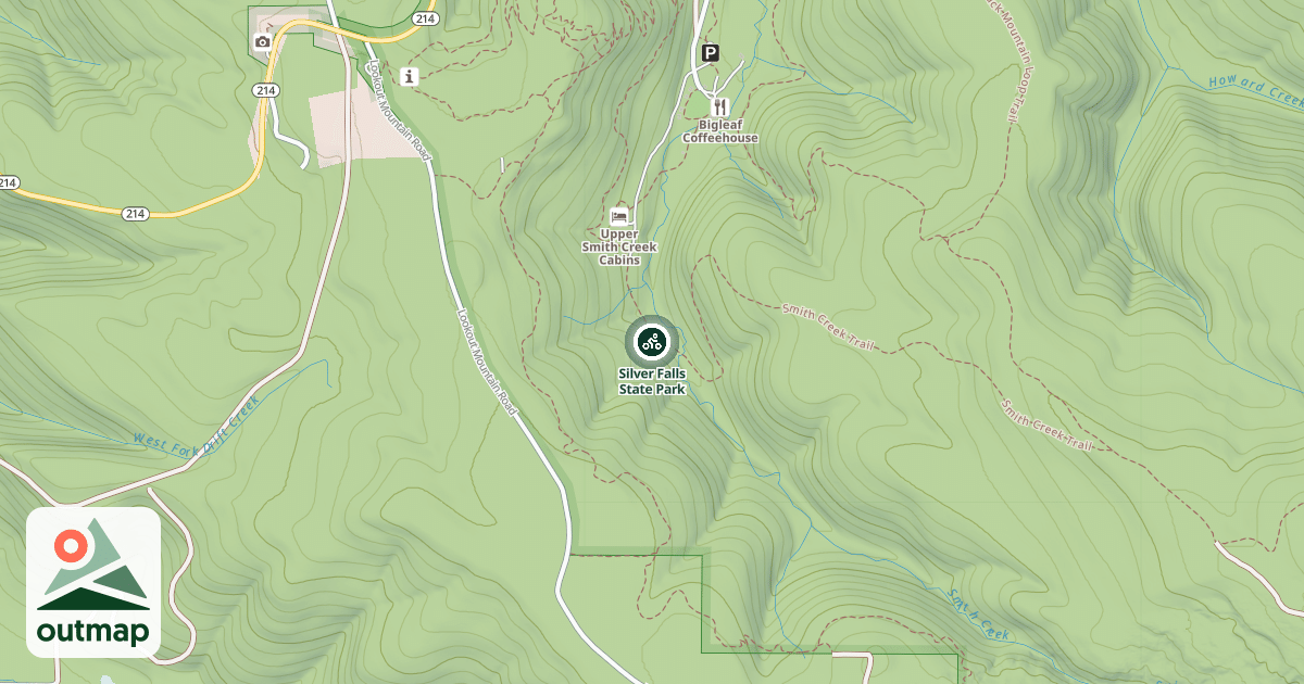 Map of Silver Falls State Park