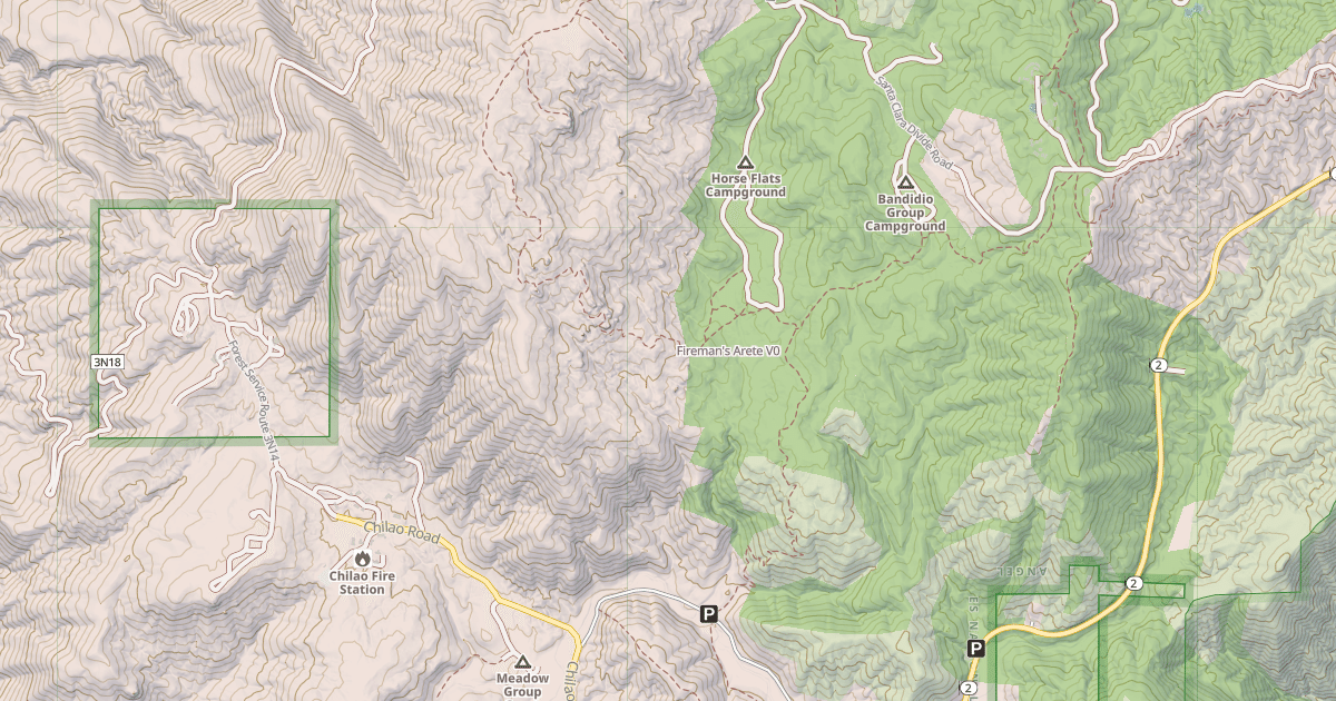 Map preview of Fireman's Arete