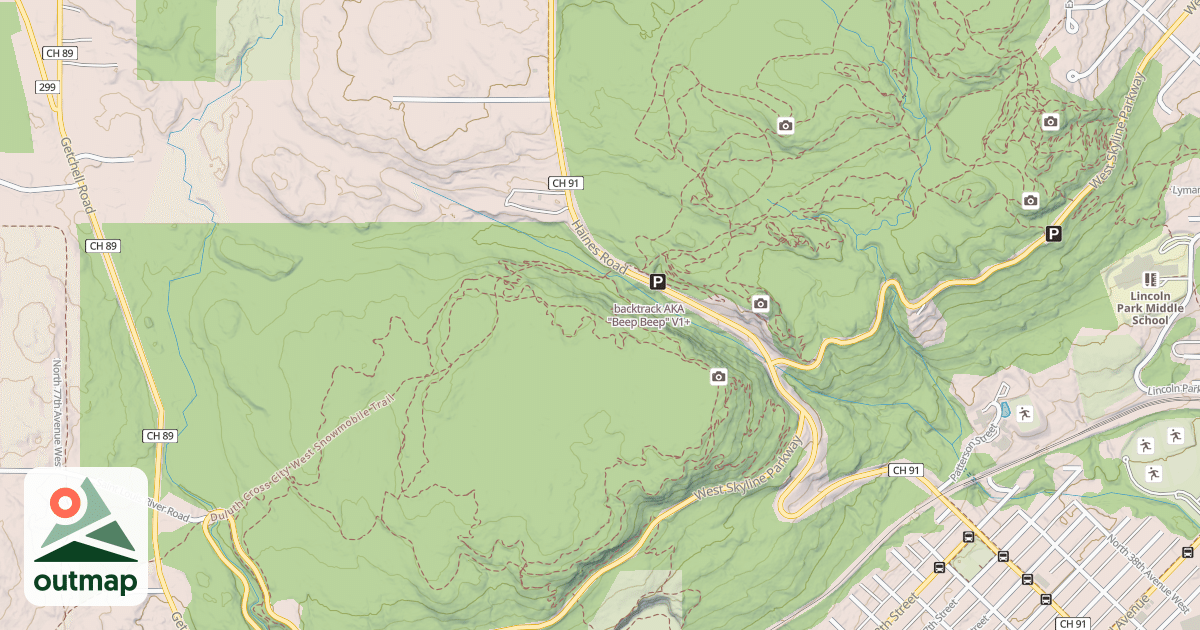 Map of backtrack AKA "Beep Beep"
