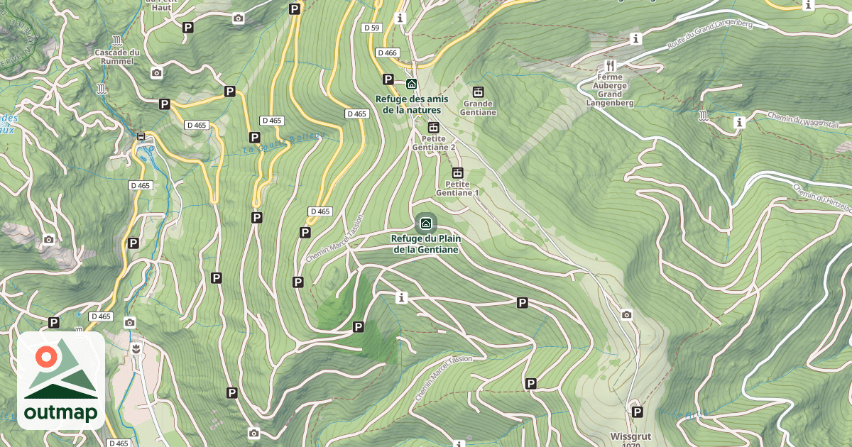 Map of Refuge du Plain de la Gentiane