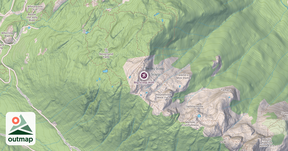 Map of Big Scoop Wall