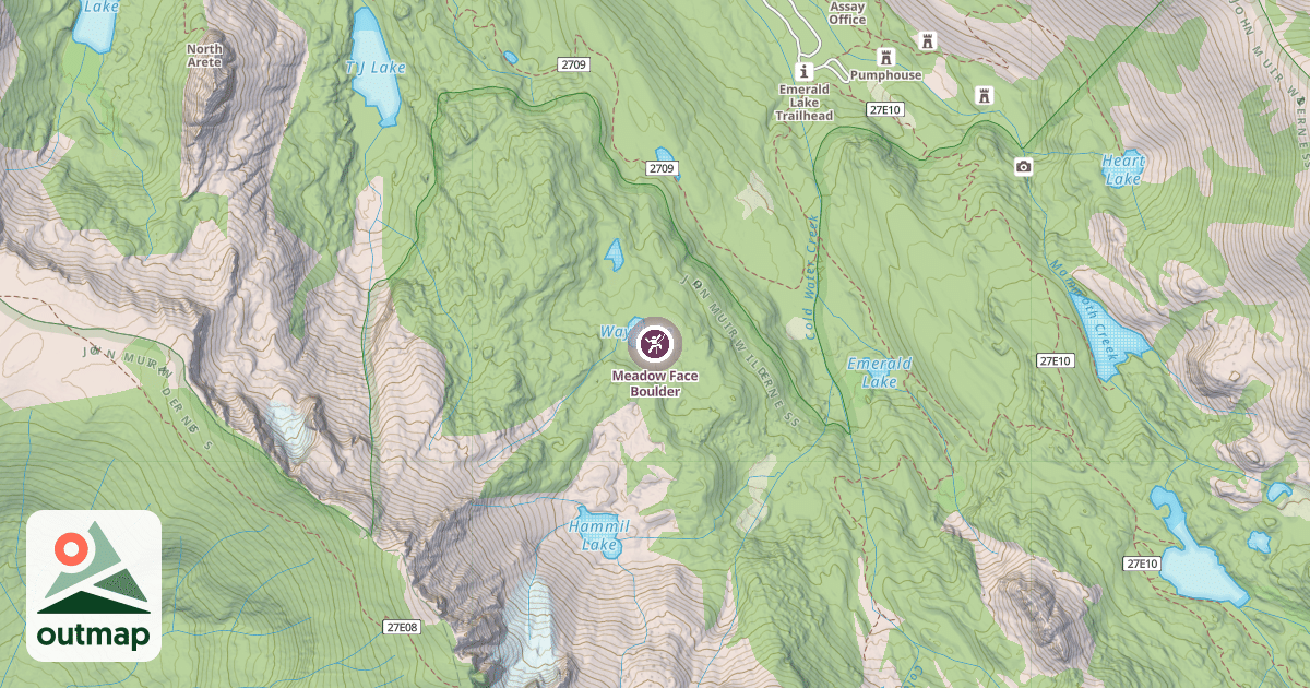 Map of Meadow Face Boulder