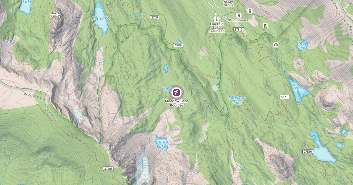 Map preview of Meadow Face Boulder