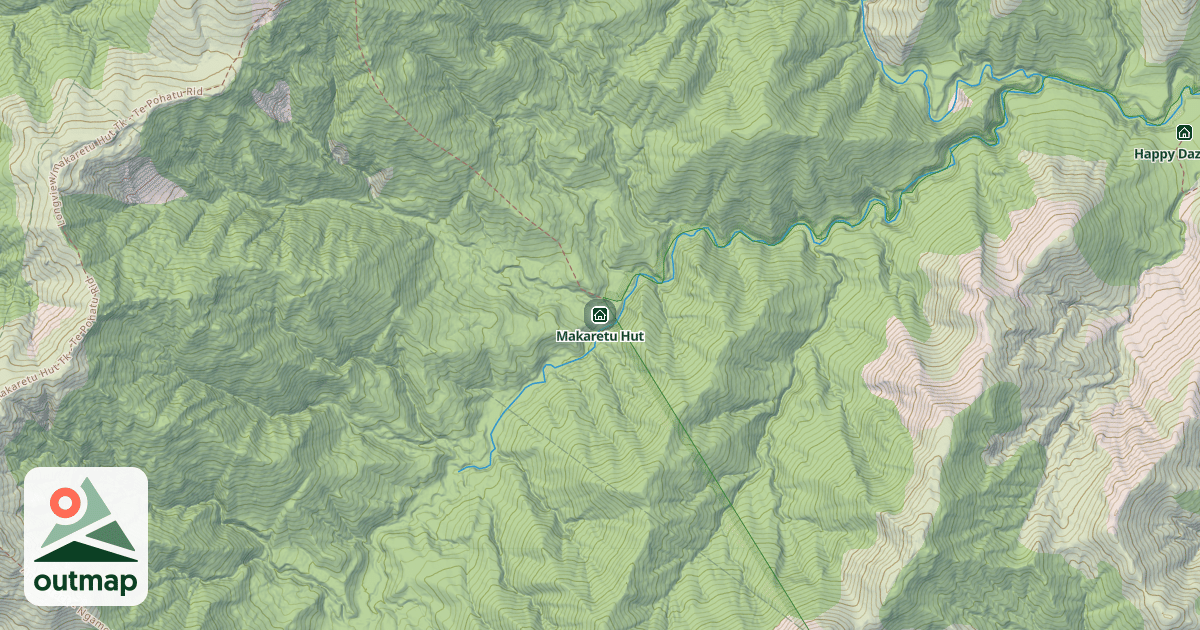 Map of Makaretu Hut