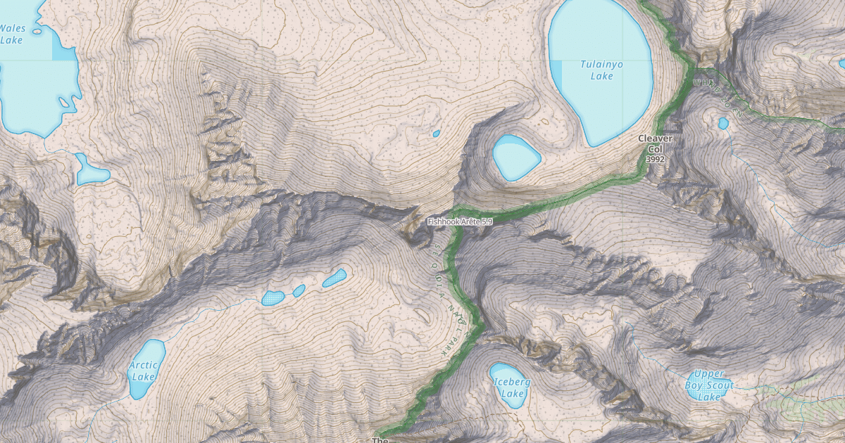 Map preview of Fishhook Arête
