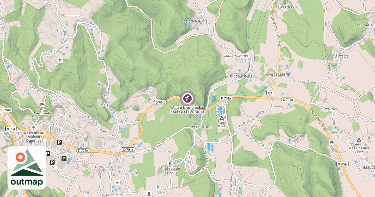 Map of Accro-branche La Forêt des Ecureuils