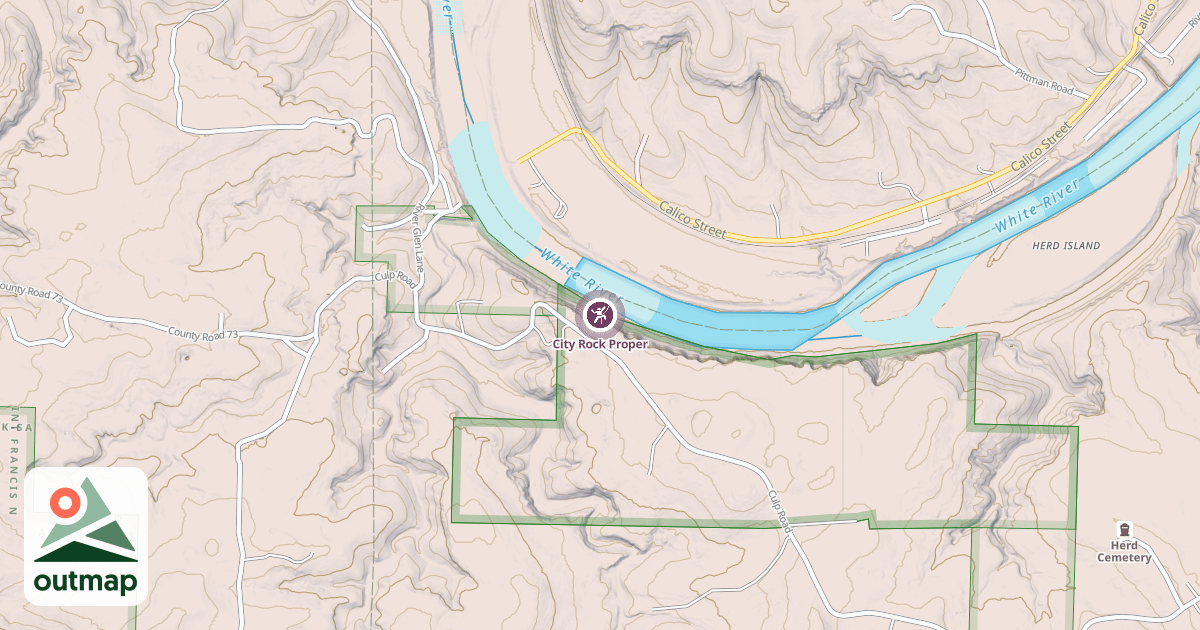 Map of City Rock Proper