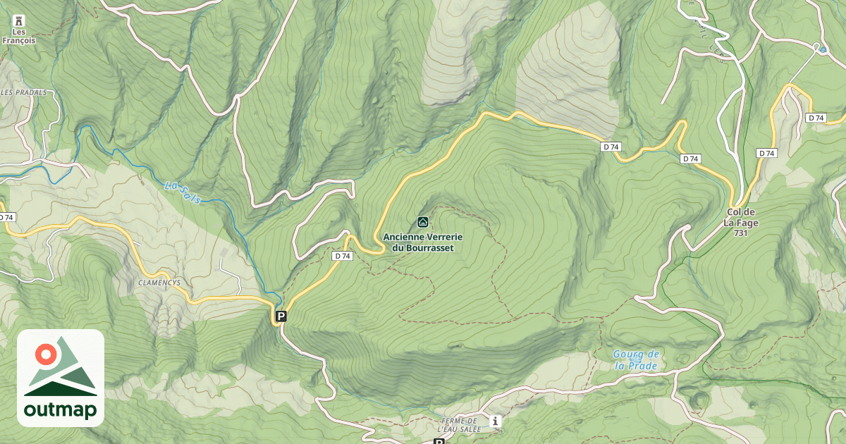 Map of Ancienne Verrerie du Bourrasset