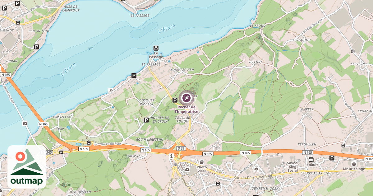 Map of Rocher de l'Impératrice