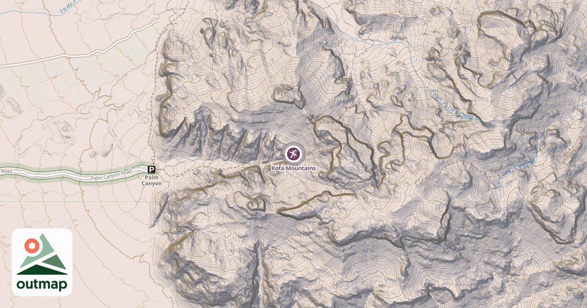 Map of Kofa Mountains