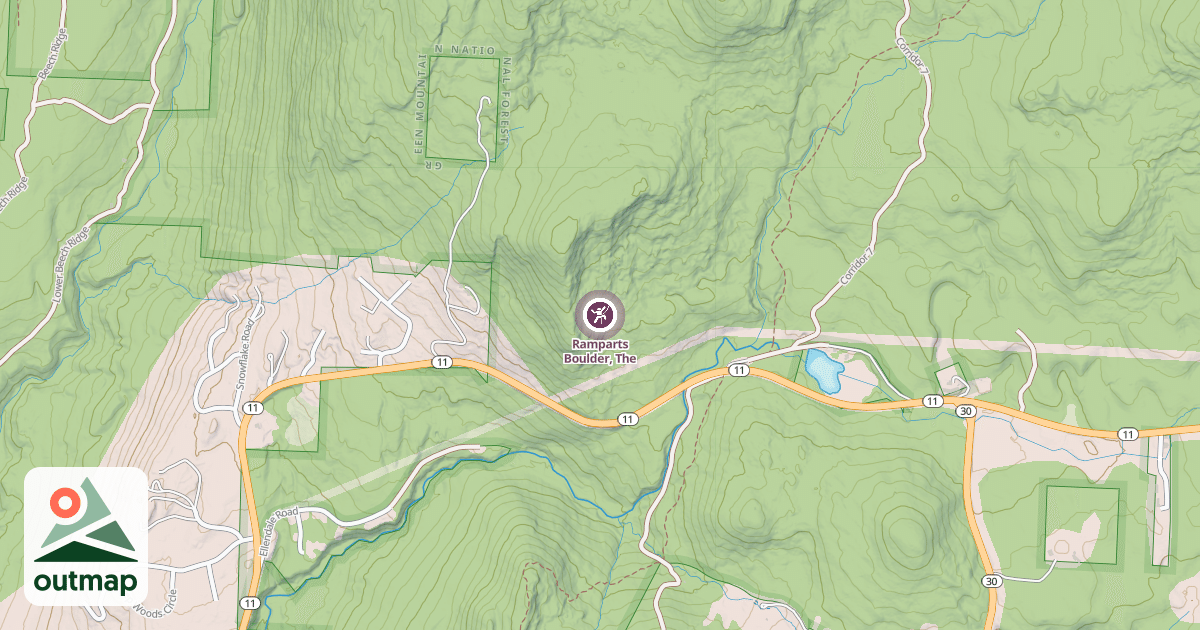 Map of Ramparts Boulder, The