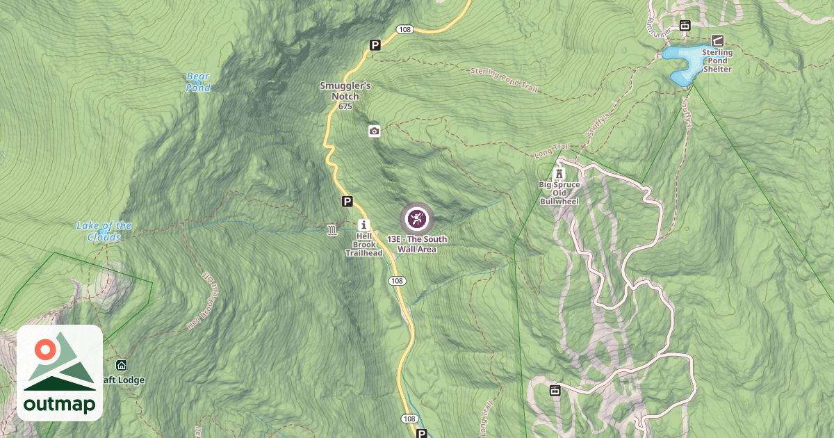 Map of 13E - The South Wall Area