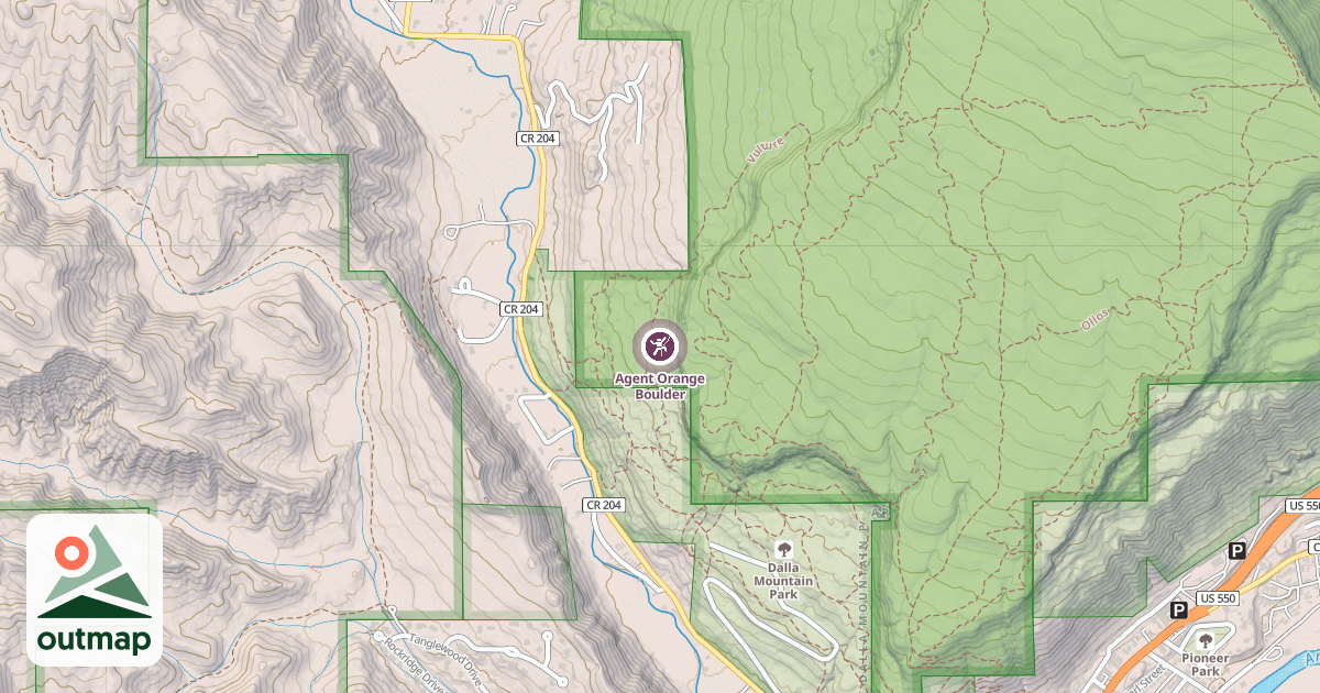 Map of Agent Orange Boulder